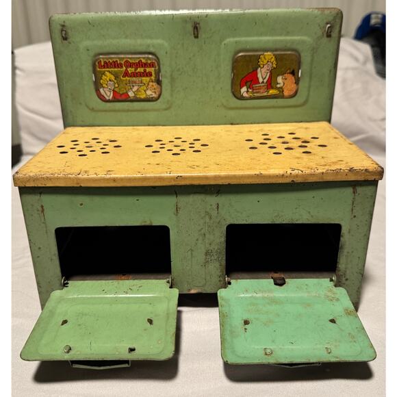 Vintage Little Orphan Annie Metal Toy Stove Oven Character Play Kitchen - Picture 11 of 11